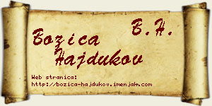 Božica Hajdukov vizit kartica